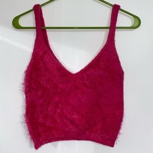 Night Out Fuzzy Pink Tank Top 🕺🏻